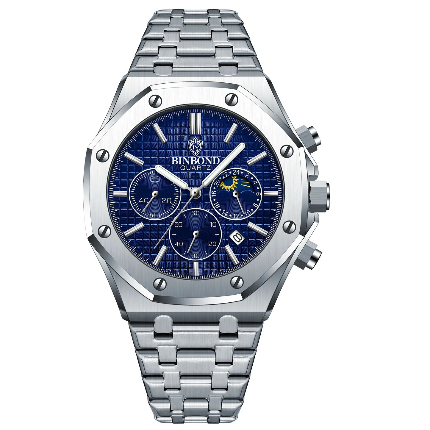 Quality Men Watch Luxury High Man Quartz Wristwatch Waterproof Luminous Date Stainless Steel Men'S Watches Casual Clock