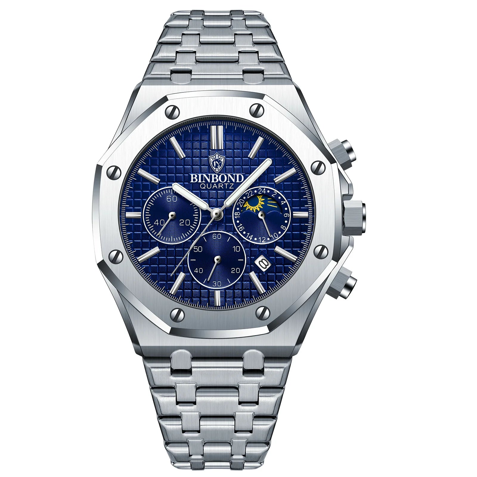 Quality Men Watch Luxury High Man Quartz Wristwatch Waterproof Luminous Date Stainless Steel Men'S Watches Casual Clock