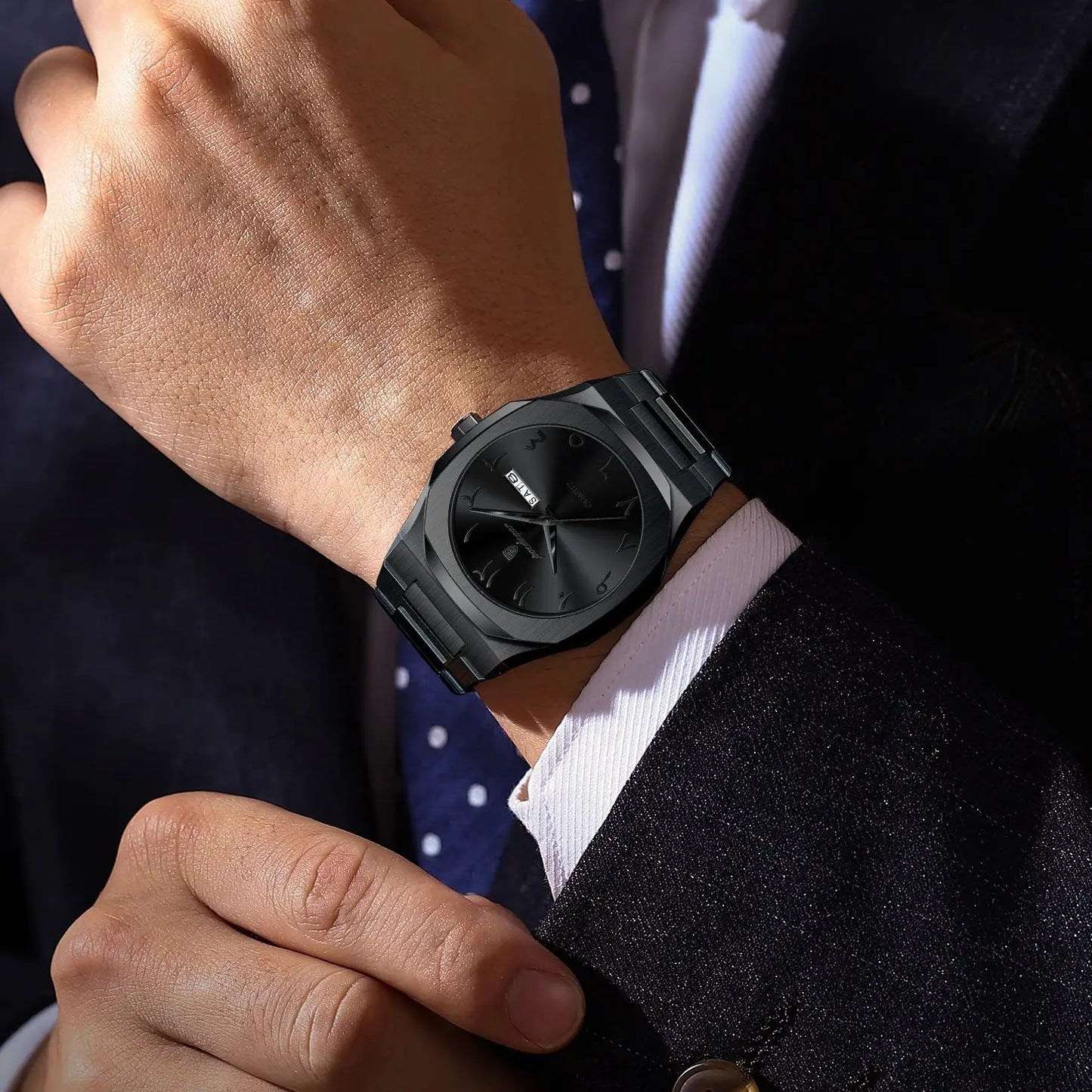 Military Watch for Men Waterproof Luxury Week Calendar Man Wristwatch Quartz Stainless Steel Fashion Men'S Watches Male
