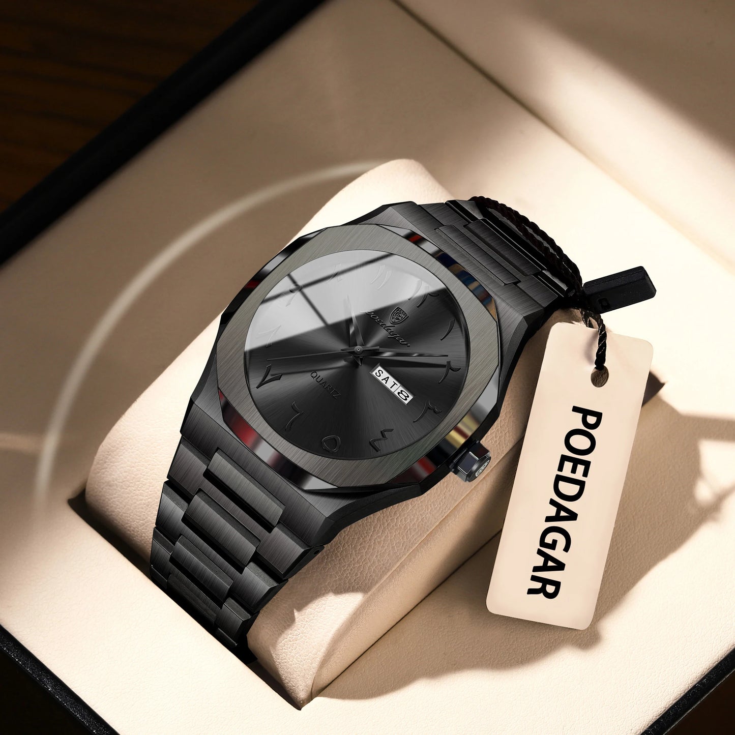 Military Watch for Men Waterproof Luxury Week Calendar Man Wristwatch Quartz Stainless Steel Fashion Men'S Watches Male