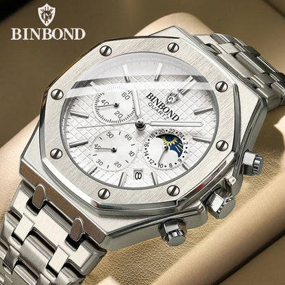 Quality Men Watch Luxury High Man Quartz Wristwatch Waterproof Luminous Date Stainless Steel Men'S Watches Casual Clock