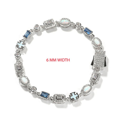 Iced Out Multi Gemstone Necklaces for Women Men Mixed Shape Colorful Gems Collection Necklace Fashion Hip Hop Jewelry