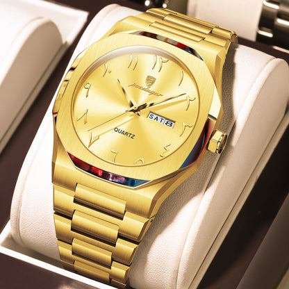 Military Watch for Men Waterproof Luxury Week Calendar Man Wristwatch Quartz Stainless Steel Fashion Men'S Watches Male