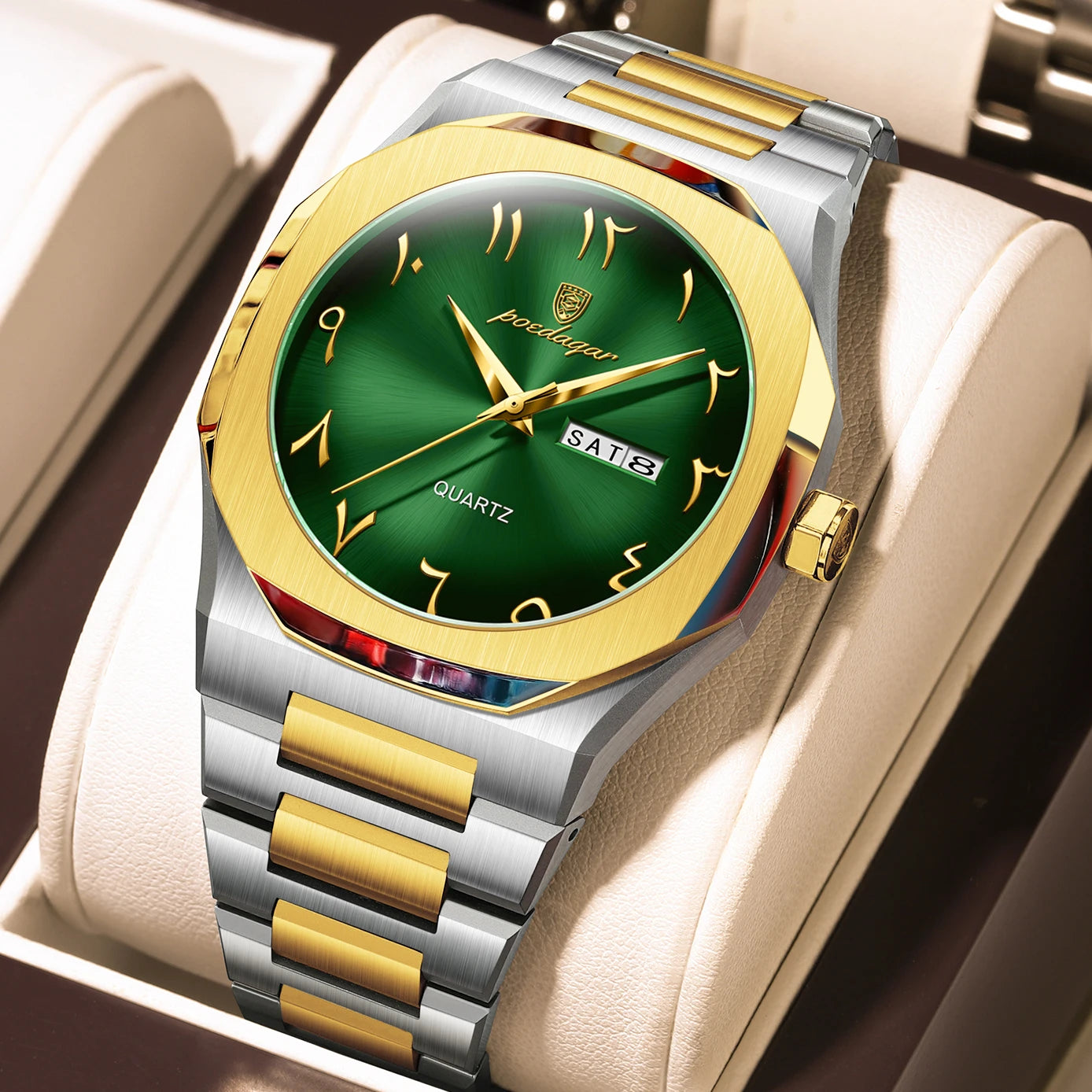 Military Watch for Men Waterproof Luxury Week Calendar Man Wristwatch Quartz Stainless Steel Fashion Men'S Watches Male